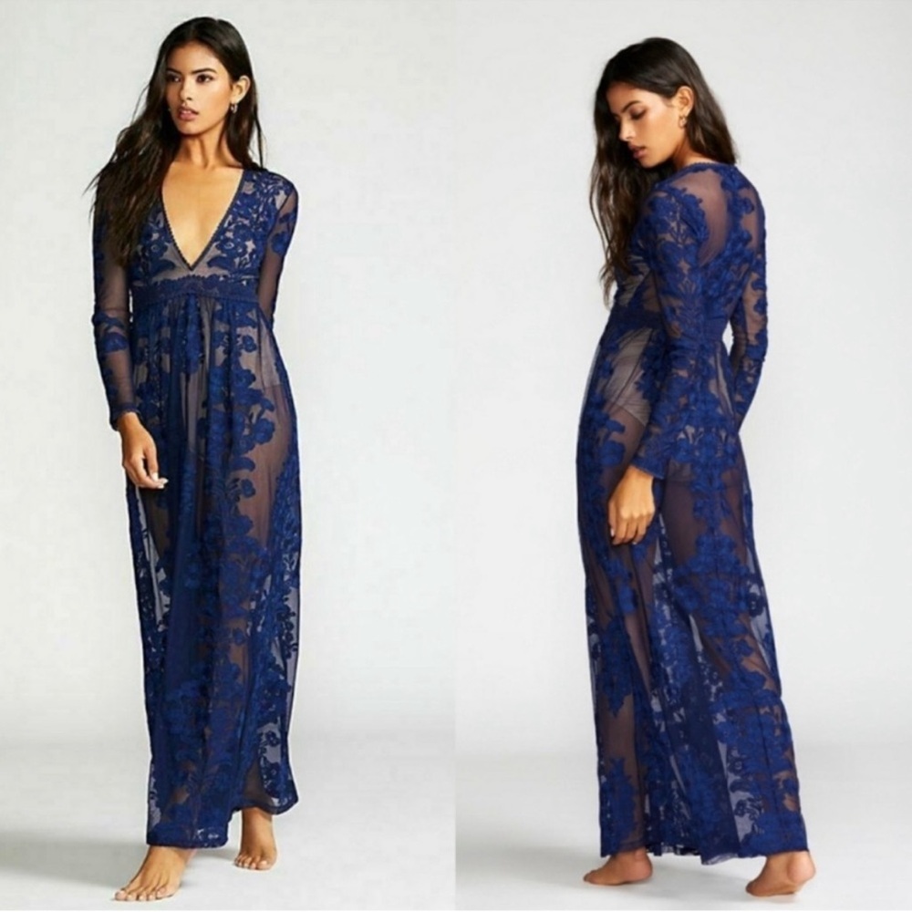 NWT For Love And Lemons Temecula Lace Maxi Dress Size Small